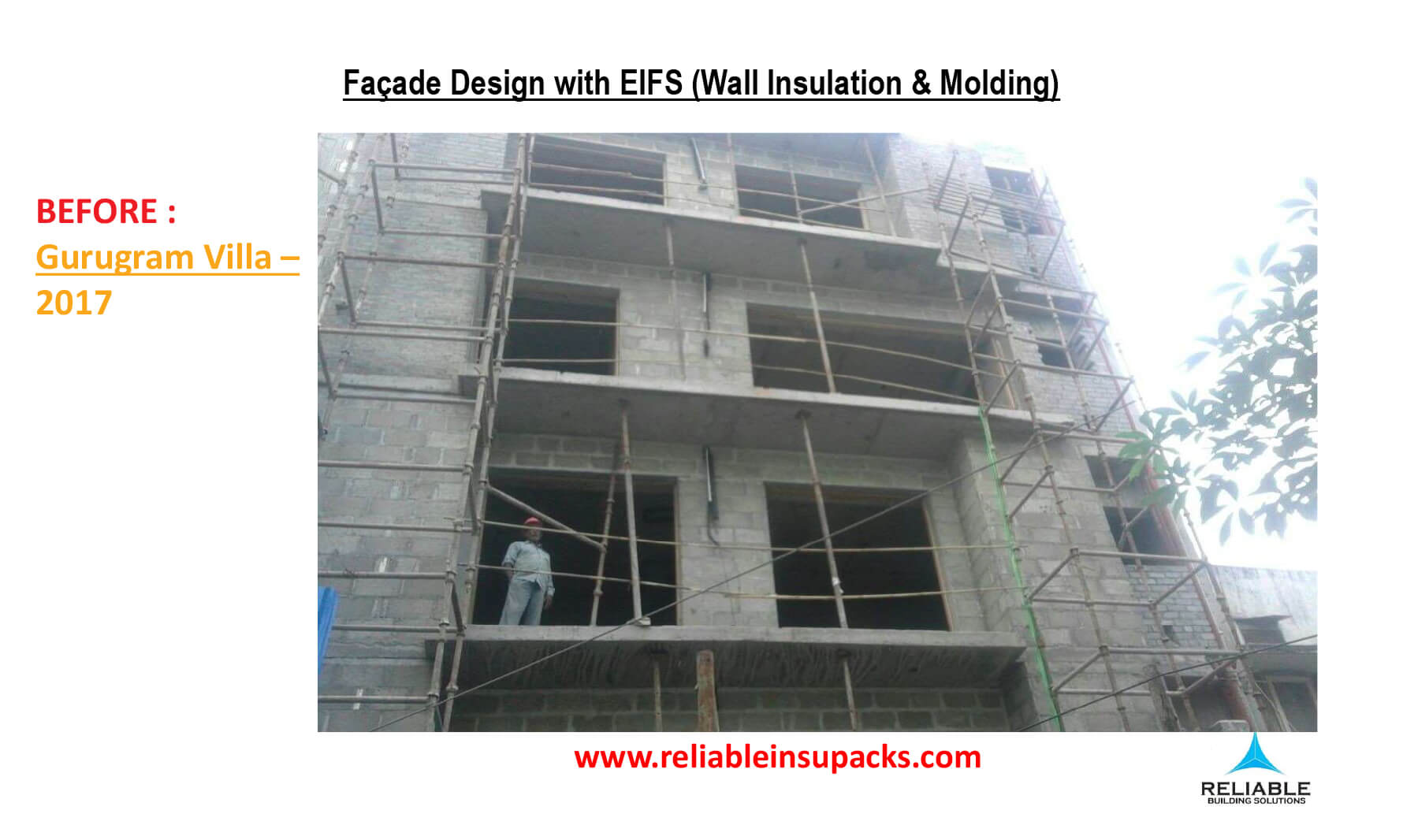 Façade Design with EIFS (Wall Insulation & Molding) initial